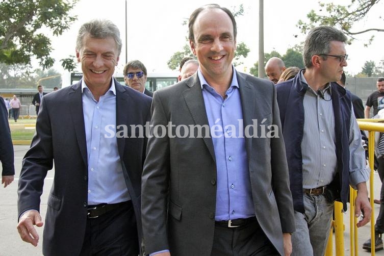 Macri y Corral anunciaron la llegada de Tecnópolis Federal a Santa Fe. (Foto: Municipalidad de Santa Fe) 