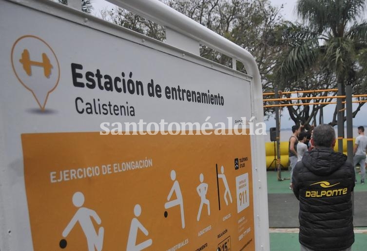 En Santa Fe inauguraron la primera Estación de Entrenamiento de Calistenia