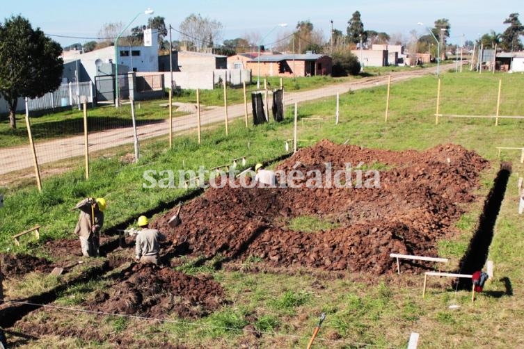 Construyeron los cimientos del nuevo Jardín Municipal de Adelina Centro