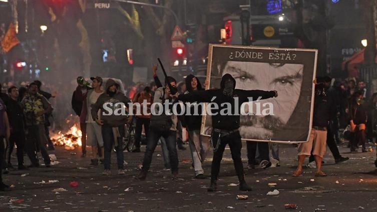 Hubo incidentes en la marcha a Plaza de Mayo.