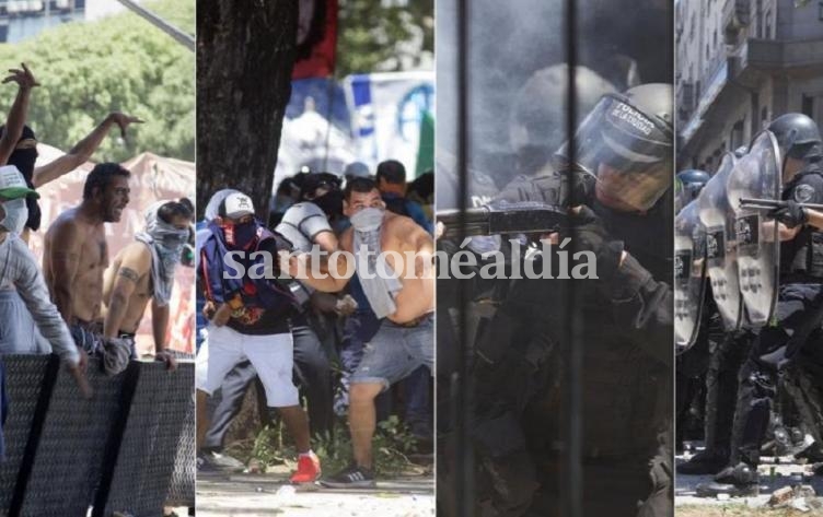 Otra jornada con gravísimos incidentes afuera del Congreso