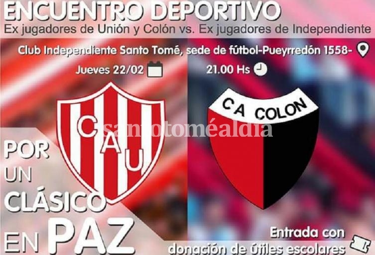 Ex jugadores de Unión y Colón compartirán cancha por un clásico en paz