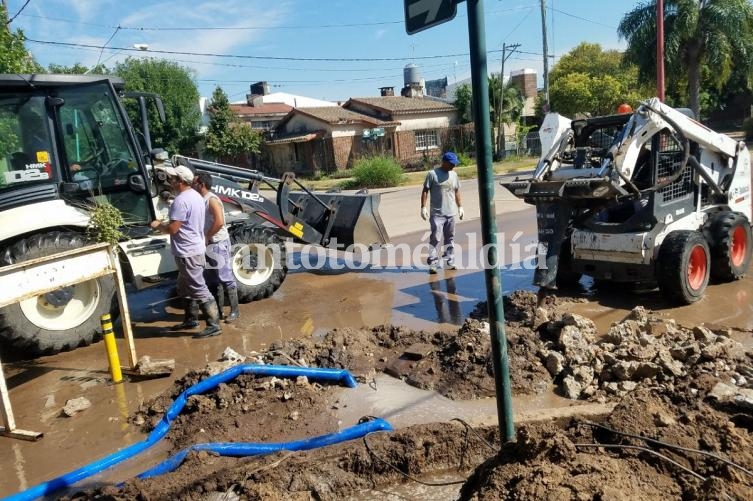 Corte de agua por la rotura de un caño