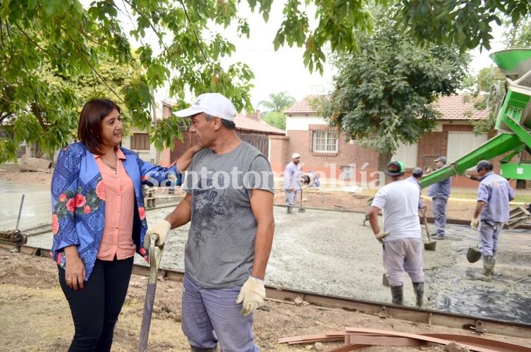 El Municipio reinició los trabajos del plan de pavimentación