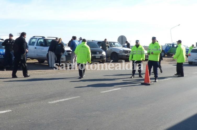 Trasladaron una cabina de la policía vial por los ataques en la autopista