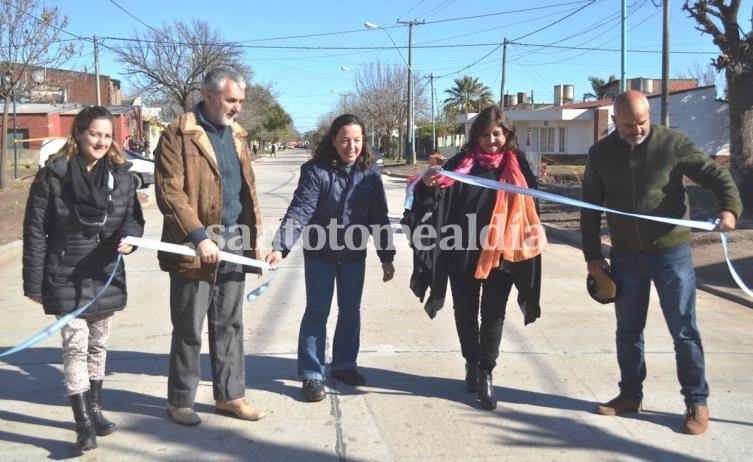 El Municipio habilitó la obra de pavimentación sobre Lisandro de la Torre