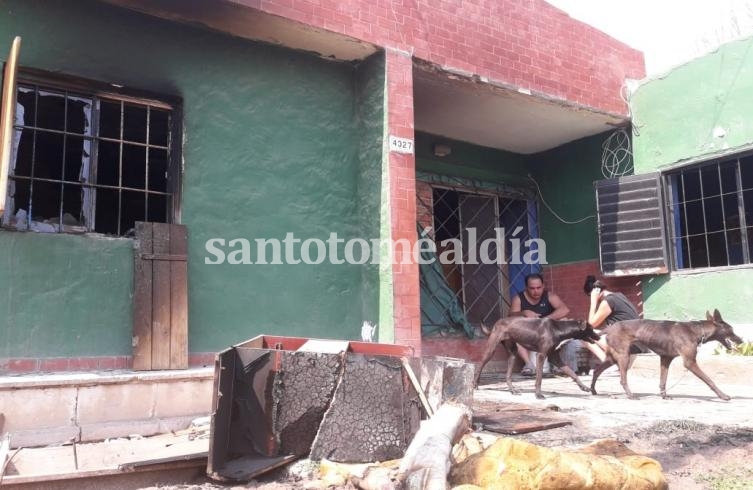 Fatal incendio en una vivienda de Victoria Ocampo 4300.