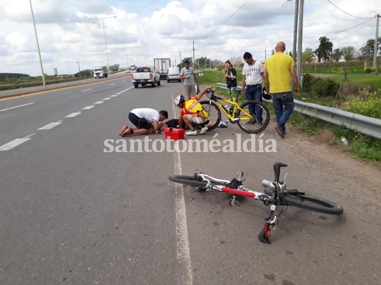 Murió un ciclista en la Ruta 19