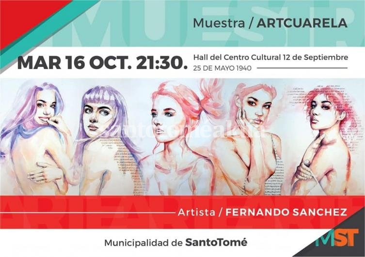 Se inaugura la muestra “Artcuarela” en el hall del Centro Cultural