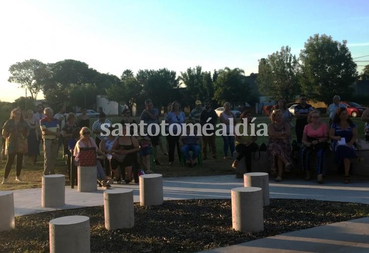 Quedó inaugurada la Plaza de las Mujeres. (Foto: Municipalidad de Santo Tomé)