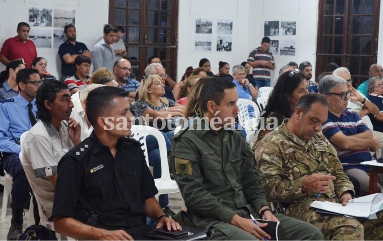 Reunión del Sistema de Protección Civil. (Foto: Municipalidad de Santo Tomé)