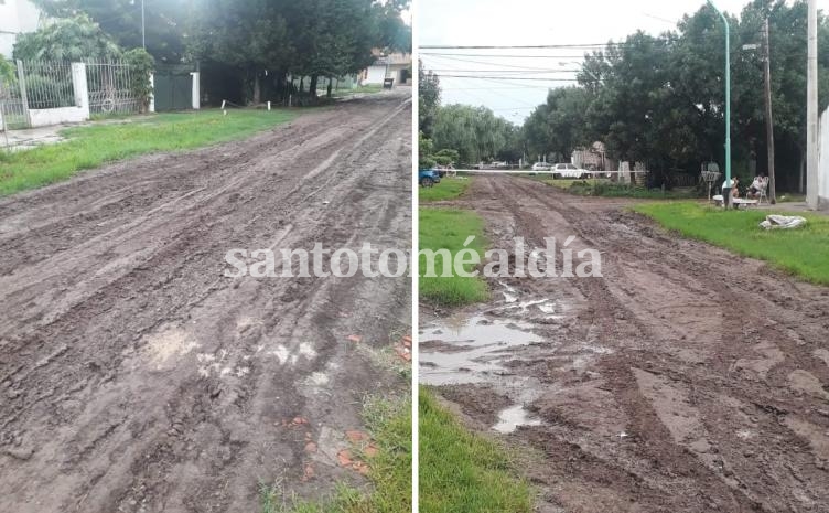 Vecinos reclaman por el estado de calle Hugo Wast