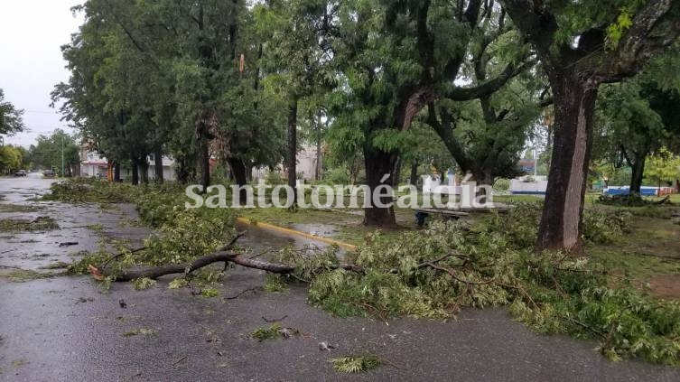 Calle Centenario, junto a la plaza Libertad. (Foto: Municipalidad de Santo Tomé)