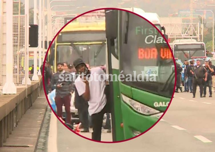 Un hombre tomó más de 30 rehenes en un micro en Brasil y fue abatido por la policía