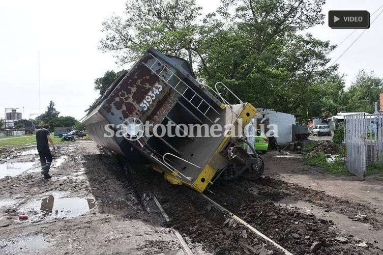 Otra vez descarriló un tren en la ciudad de Santa Fe