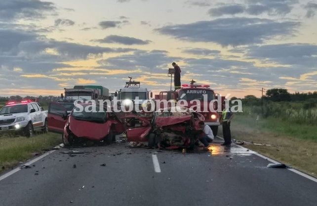 Murieron tres personas en un choque frontal en la Ruta 34