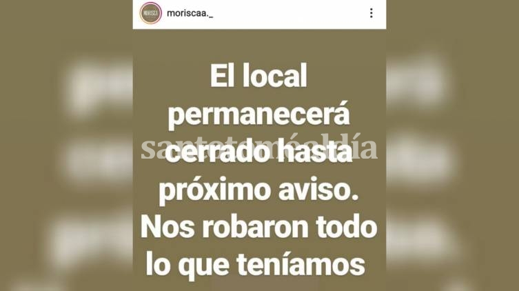 La publicación realizada en las redes sociales del negocio.