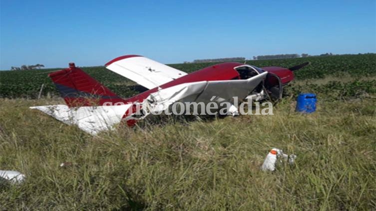 Cayó a tierra una avioneta en San Justo e investigan si trasladaba droga