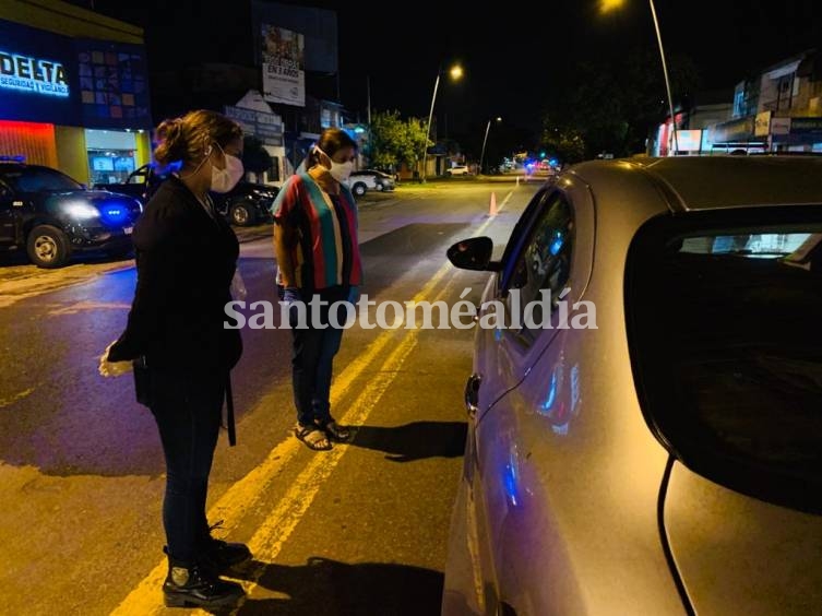 Qüesta, durante un operativo de control vehicular. 