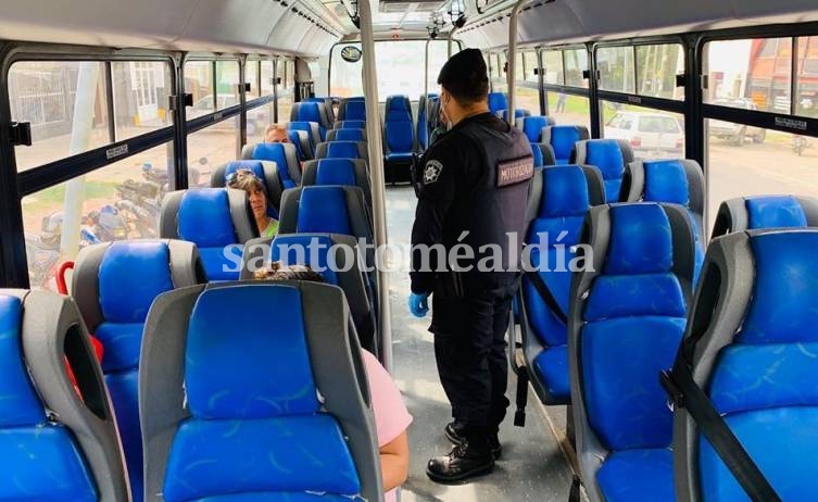 Un control a un colectivo, en nuestra ciudad. 