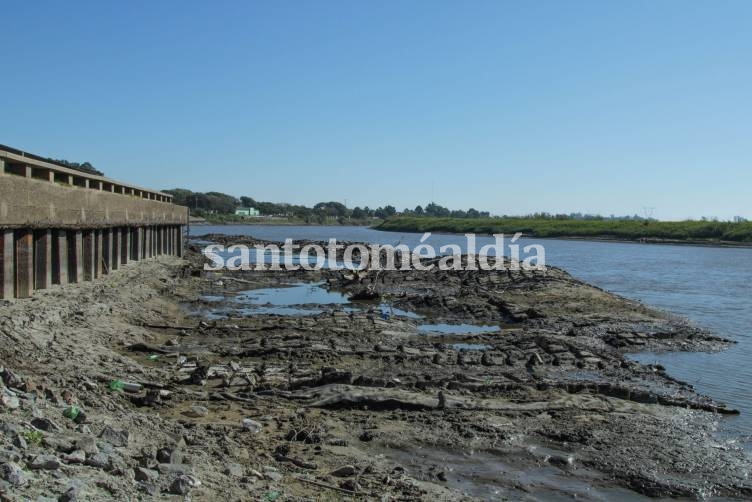 El concejal Alí propone sanear las costas del río aprovechando la bajante. (Foto: Francisco Ross)