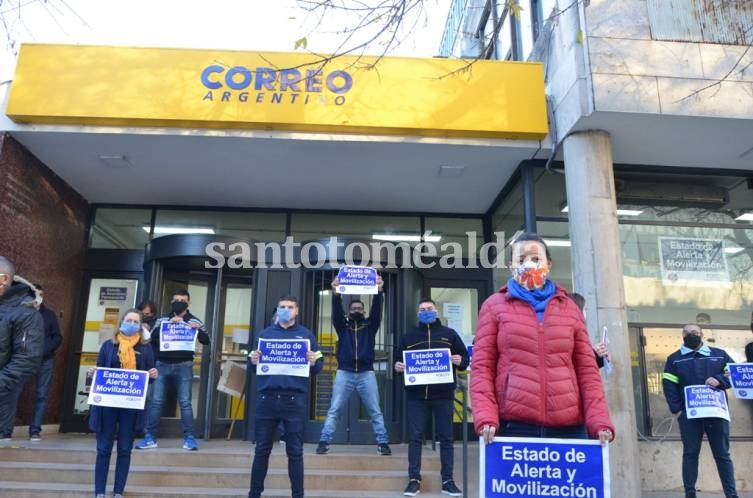 Los rabajadores telepostales están en estado de Alerta y Asamblea.