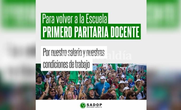 SADOP: “Para volver a las escuelas, primero paritarias”