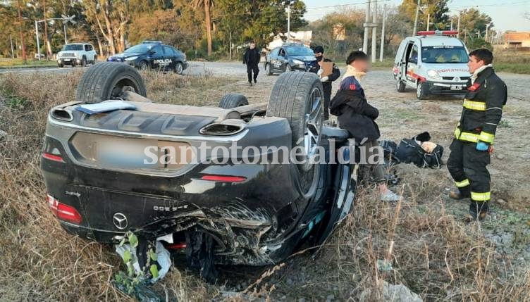 Un joven salvó su vida de milagro tras accidentarse en el auto de Brian Fernández