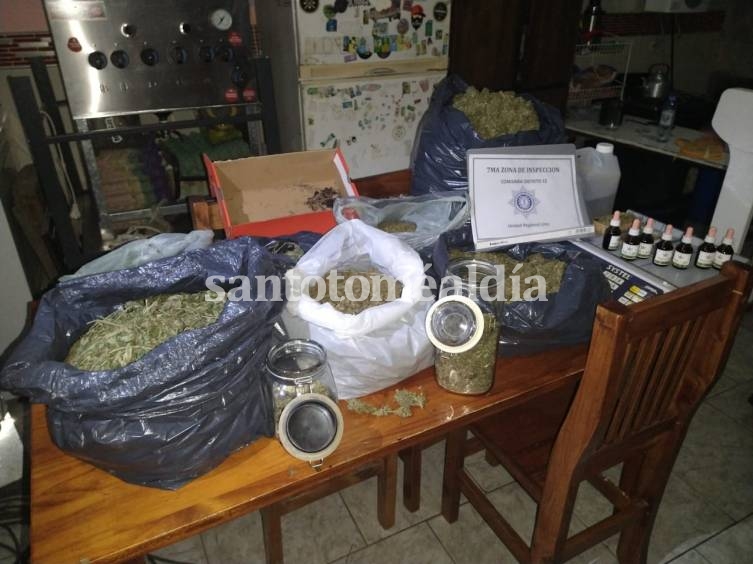 Fueron por un robo y hallaron casi 5 kilos de marihuana