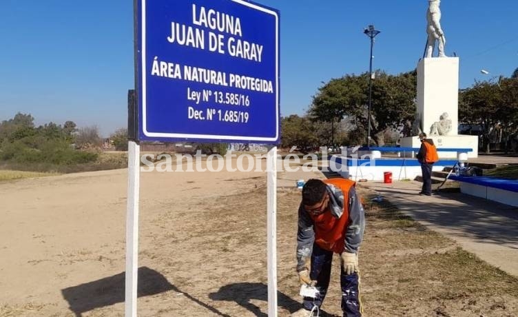 Señalizaron la Laguna 