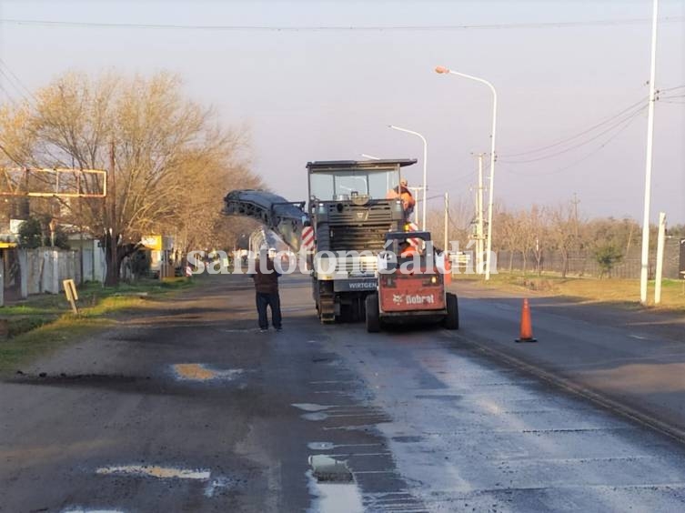 Sauce Viejo: Vialidad Nacional realiza obras de bacheo en la Ruta 11