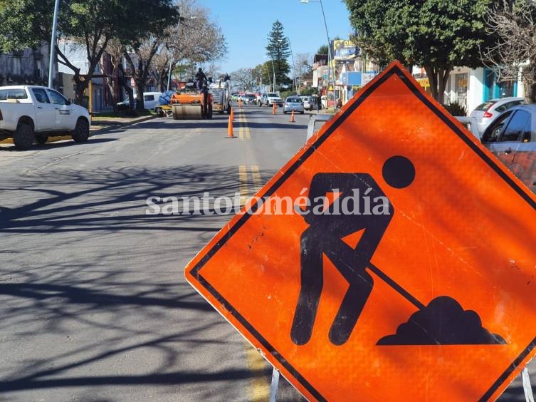 Continúan los trabajos de Vialidad Nacional en la Avenida 7 de Marzo