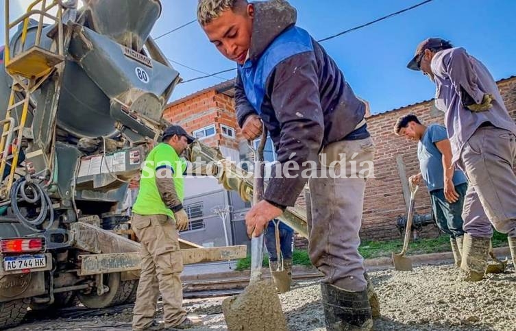 La Municipalidad retomó el Plan de Pavimentación en dos frentes de trabajo