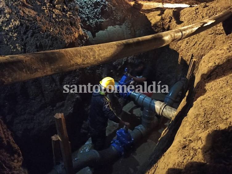 Conectaron los enlaces para vincular el Acueducto con barrios Loyola y General Paz