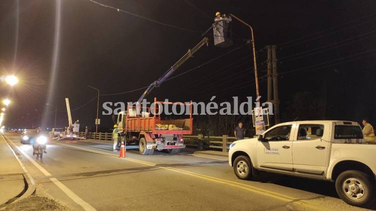 Esta noche se realizarán trabajos en la iluminación del Puente Carretero