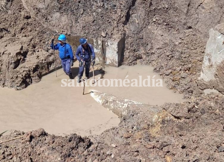 Finalizó la reparación y se comienza a normalizar la provisión de agua en la ciudad