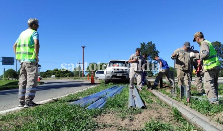 Vialidad Nacional realiza trabajos en el intercambiador frente a Cilsa