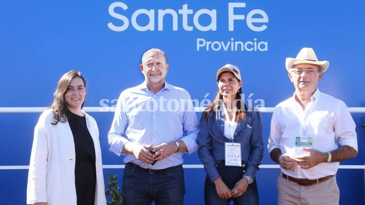 El gobernador Omar Perotti inauguró este martes el stand institucional que la provincia de Santa Fe tiene en Expoagro 2022.