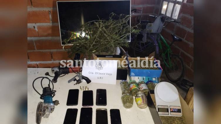 Allanamiento y secuestro de drogas en Sauce Viejo