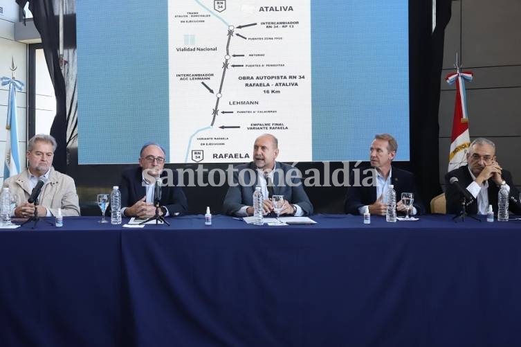 Perotti encabezó la licitación de la Autopista de la Ruta Nacional N° 34, tramo Rafaela – Ataliva