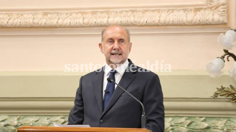 El gobernador Omar Perotti, en la inauguración del 140° período de sesiones ordinarias de la Legislatura.