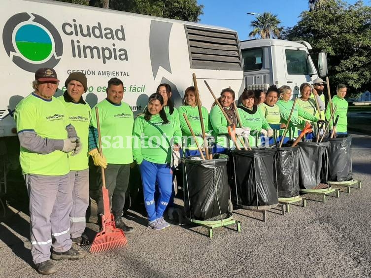 La Municipalidad presentó el Plan Otoño, para la limpieza de espacios públicos y recolección de hojas