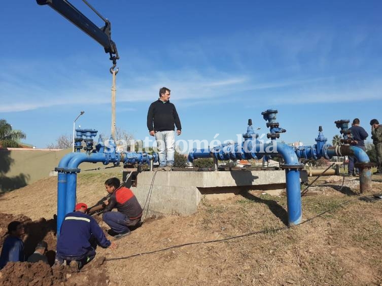 Agua potable: continúan los trabajos en la Cisterna Sur