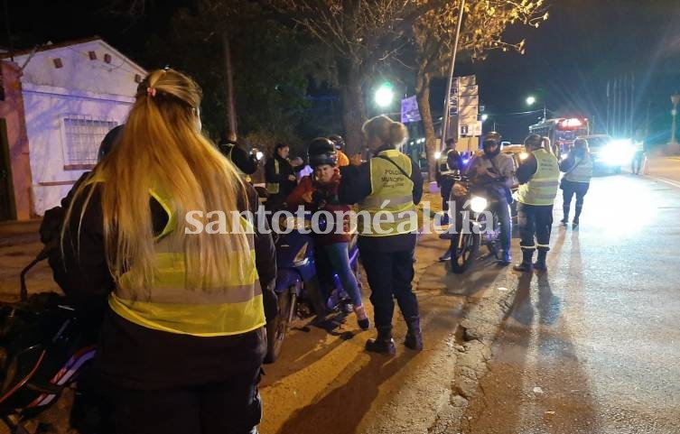 La Municipalidad realizó un operativo de control de tránsito coordinado con la ciudad de Santa Fe