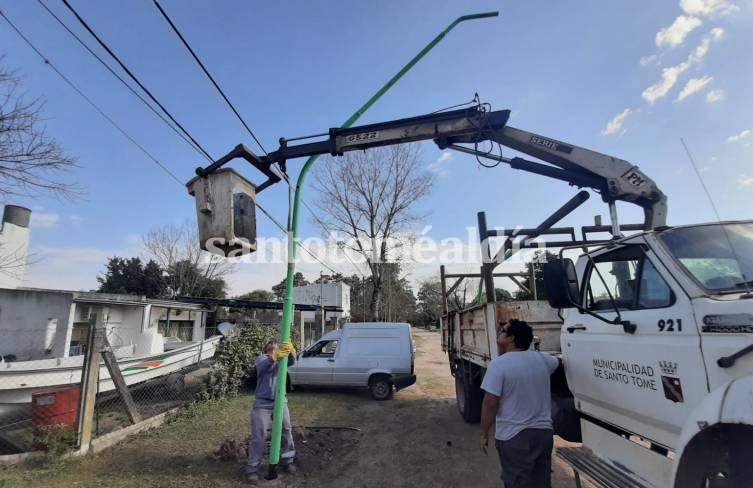 El Municipio avanza con obras de iluminación en varios frentes