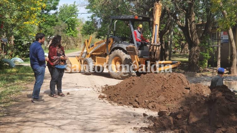 Continúa la obra de ampliación de la red de agua corriente