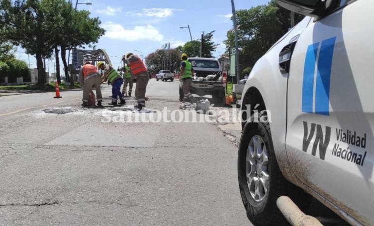 Vialidad Nacional realizará tareas de bacheo en Avenida 7 de Marzo