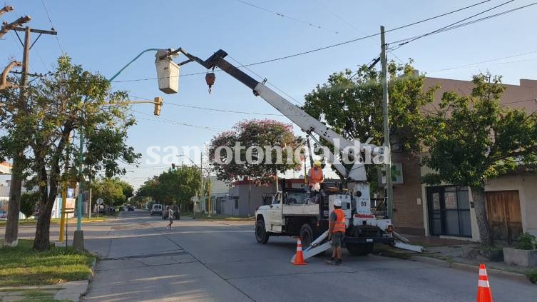 El Plan de Iluminación Led llegó a calle Candioti