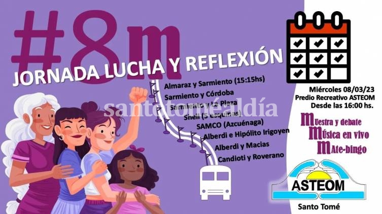 8M: ASTEOM convoca a una jornada de reflexión, artística y recreativa