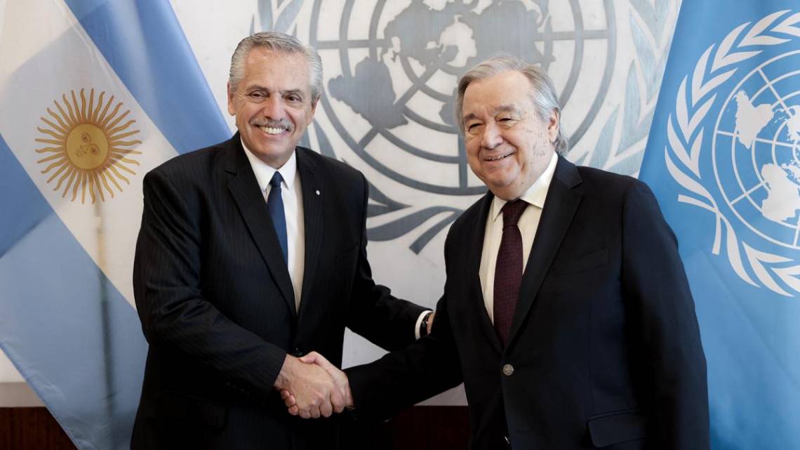 El presidente Alberto Fernández se reunirá este lunes con el secretario general de la ONU, António Guterres.